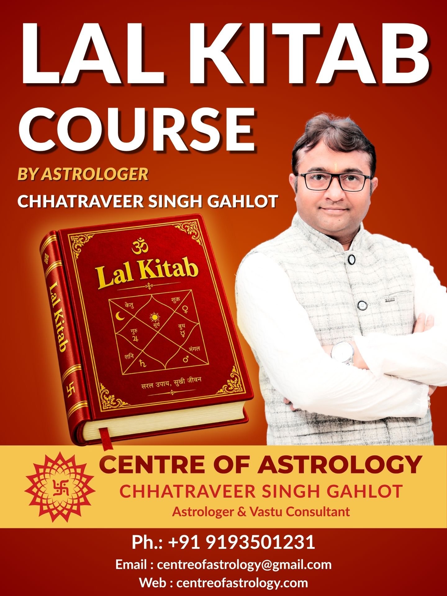 Lal Kitab Course By Astrologer Chhatraveer Singh Gahlot, Online Lal Kitab Course in India, Centre of Astrology Dehradun India.