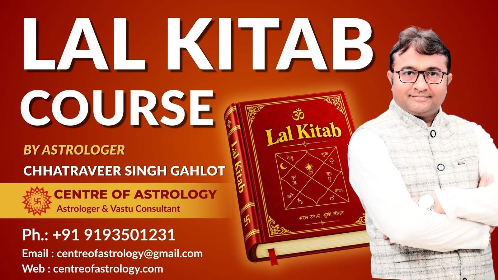 Lal Kitab Course By Astrologer Chhatraveer Singh Gahlot, Online Lal Kitab Course in India, Centre of Astrology Dehradun India.